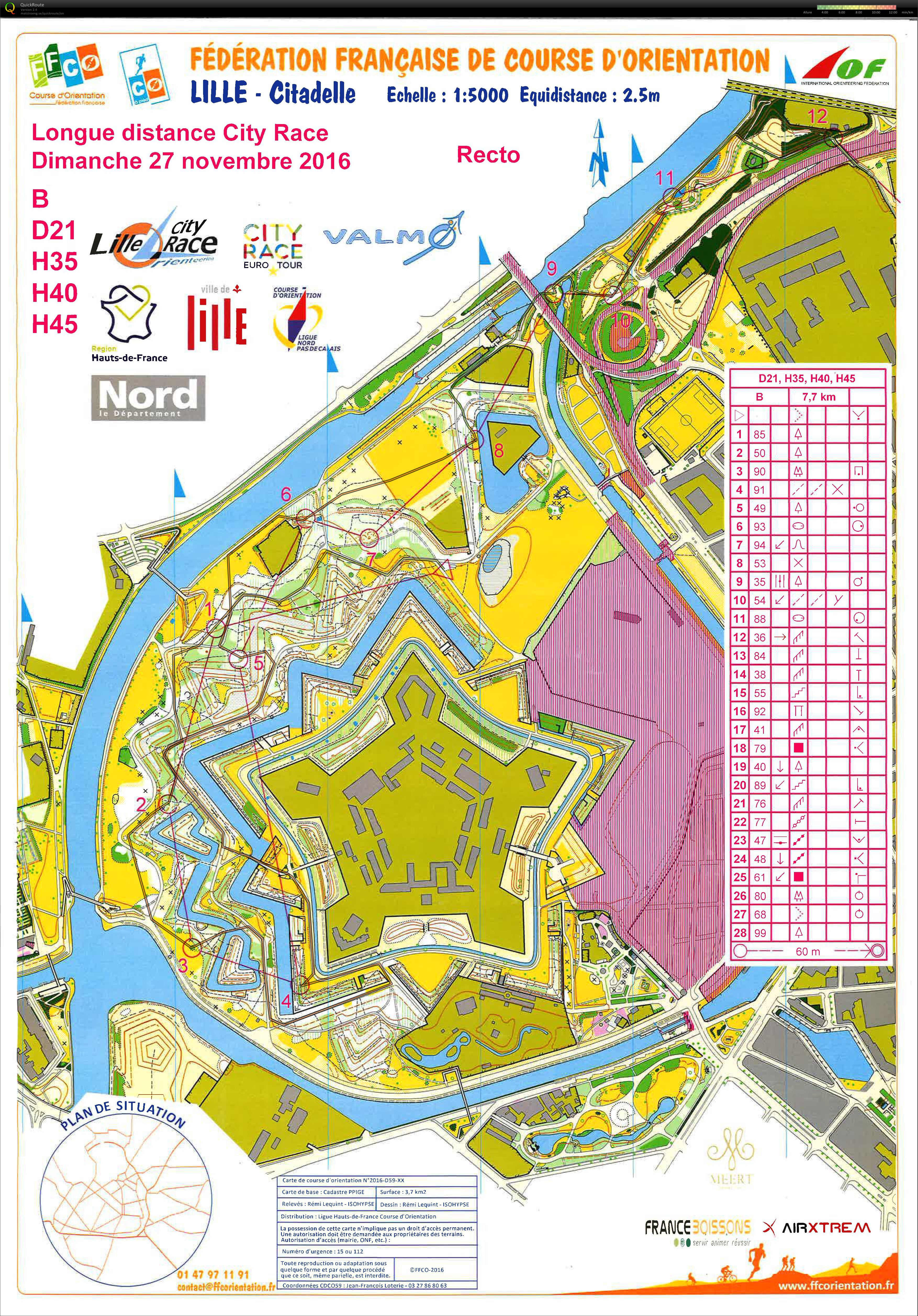 Lille City Race - Citadelle (27/11/2016)