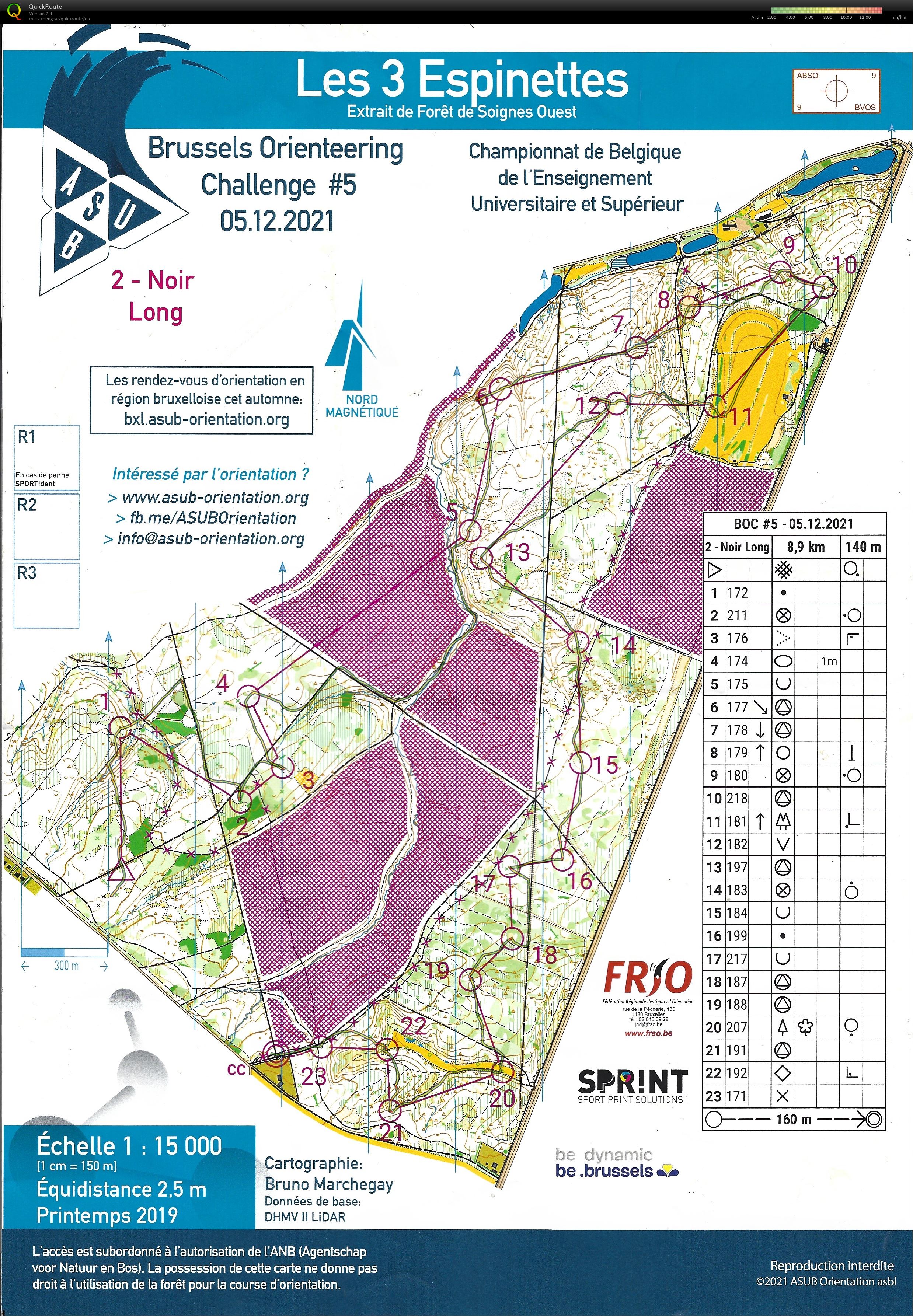 Brussels Orienteering Challenge 5 - Noir Long (2021-12-05)