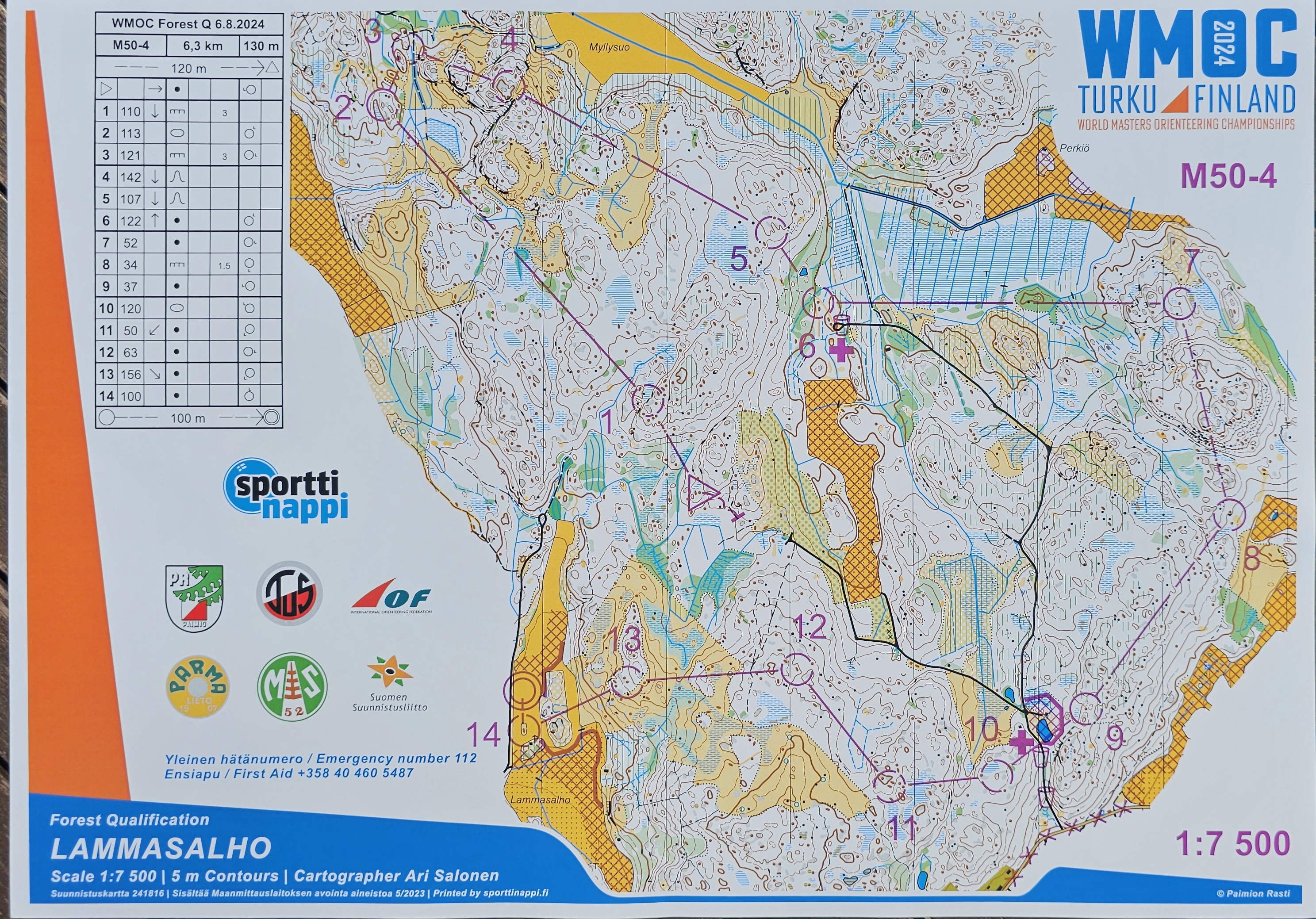 World Masters Orienteering Championships - M50 - Forest Qualification (06-08-2024)