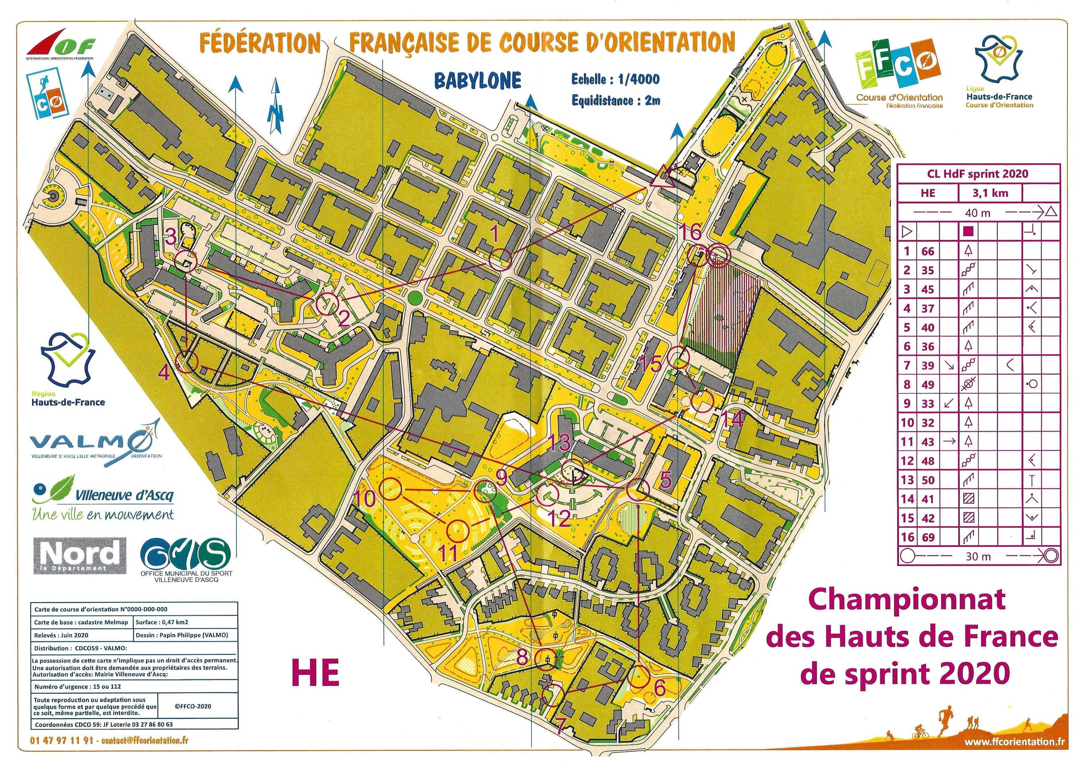 Championnat Ligue Hauts de France de Sprint (13.09.2020)