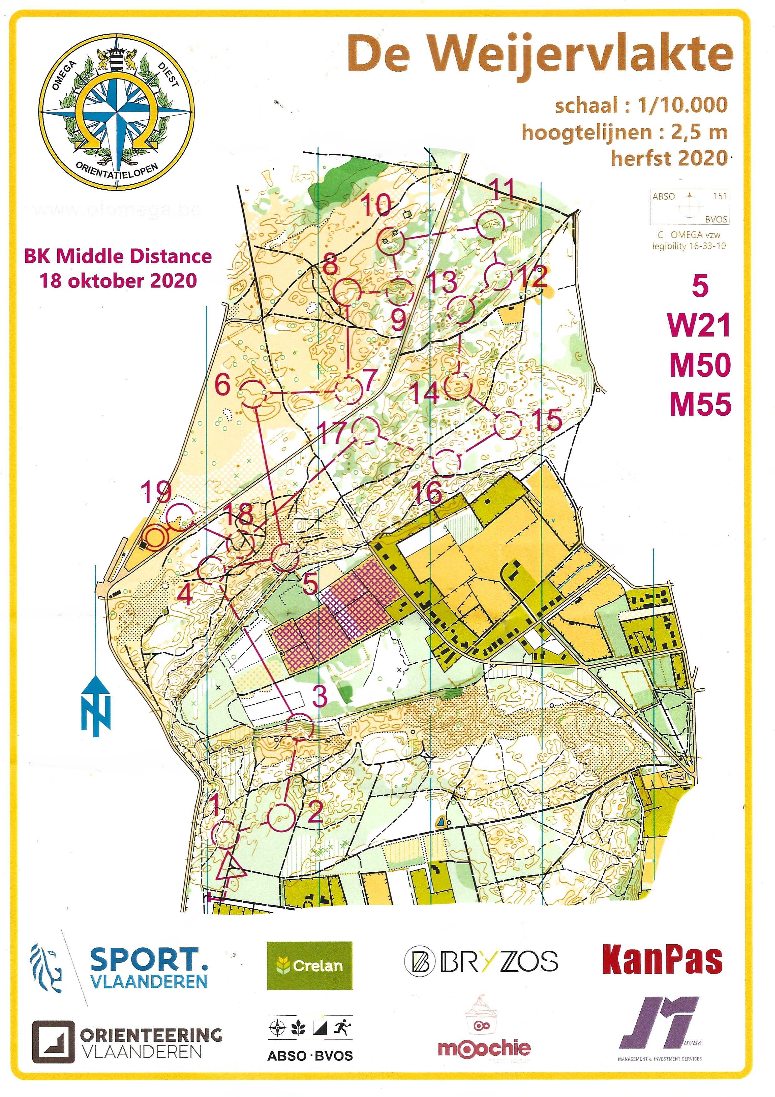 Championnat de Belgique Moyenne Distance - H50 (18/10/2020)